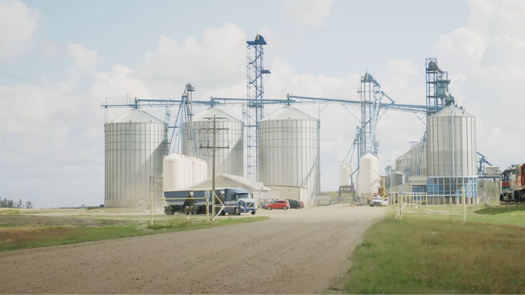 Allam Farms grain elevators.