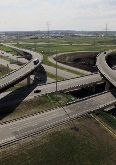 A highway interchange.